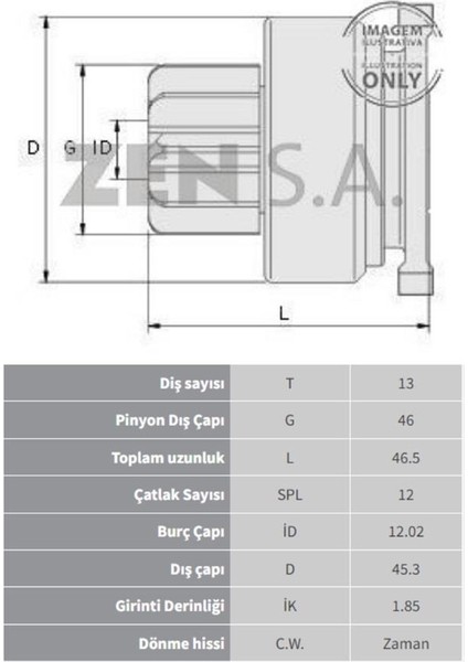 Marş Dişlisi Motorcraft 13 Diş Ford Transit 2.5 D 1994-2000