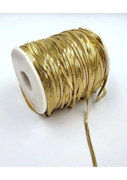 Gold Çelik Italyan Zincir 3 Mm 1 Metre