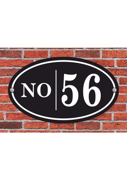 Duvar - Kapı - Bahçe Numarası 25X15CM Dış Mekan