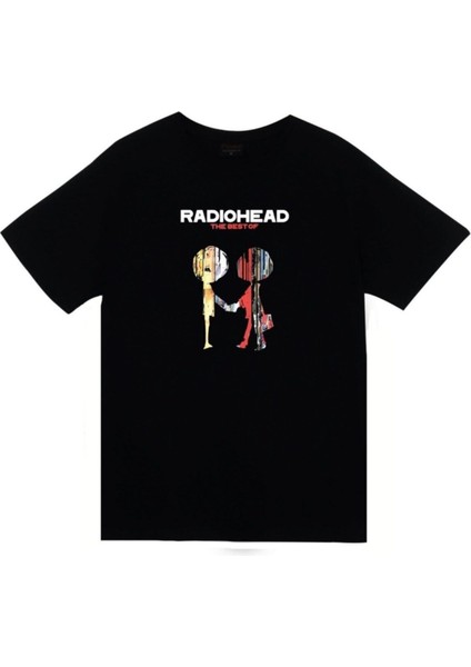 Radiohead Baskılı Unisex %100 Pamuk Siyah T-Shirt