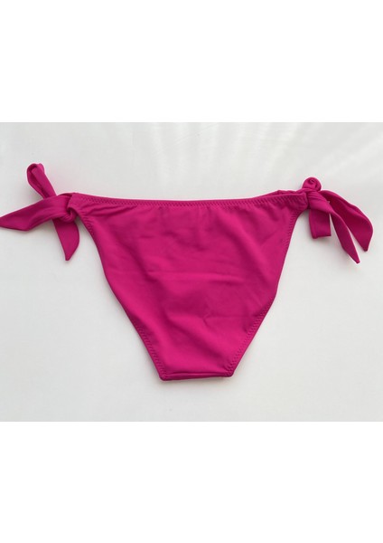Pembe Kalın Ip Bağcıklı Bikini Altı