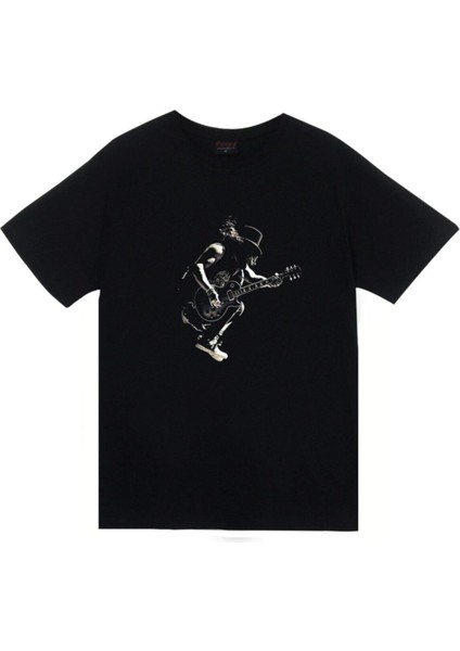 Guns N Roses Baskılı Unisex %100 Pamuk Siyah T-Shirt