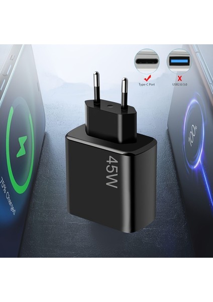 Androıd Modeller Için 45W Süper Hızlı Şarj Aleti