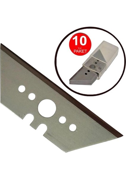 Emniyetli Iş Güvenliği Maket Bıçağı Yedek Ucu 10'lu Pkt