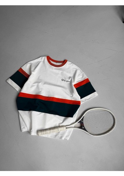 Takım Arma Nakışlı Oversize T-Shirt