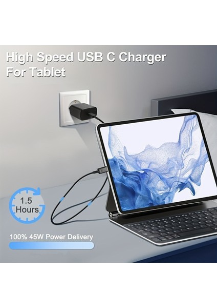 Samsung Tabletler Için 45W Süper Hızlı Şarj Aleti indirimleri