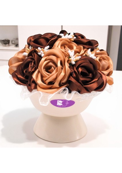 Ayaklı Porselen Vazoda Dekoratif Güller, Düğün, Nişan, Söz, Kına, Hediyelik Çiçek, Dekoratif Çiçek fiyatları