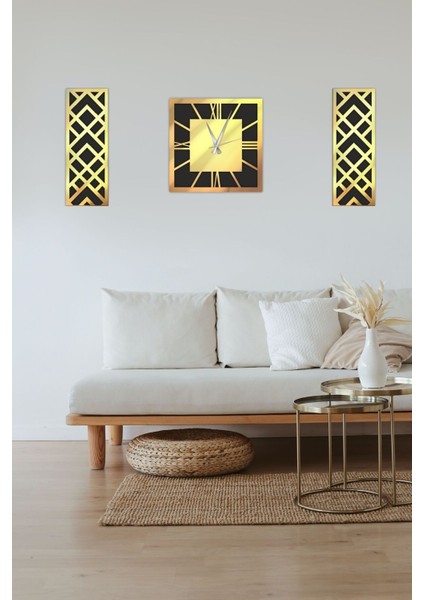 Dekoratif Panel Duvar Dekorasyonu Saat Salon Oturma Odası Dekorasyon