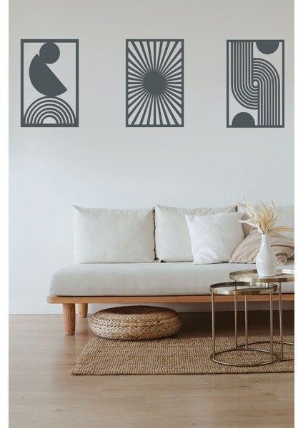 Bohem Soyut Temalı Dekoratif Duvar Tablosu Ahşap Mdf