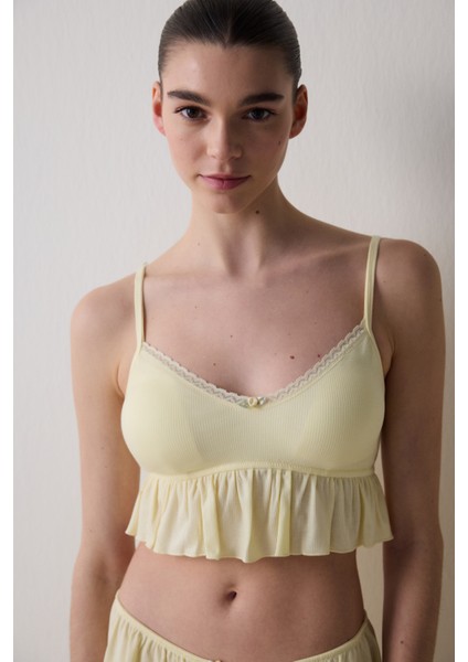 Thin Strap Crop SarıAtlet