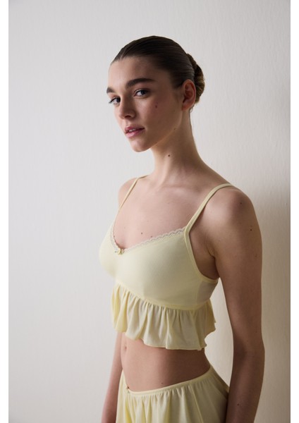 Thin Strap Crop SarıAtlet