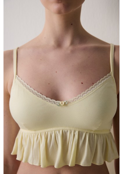 Thin Strap Crop SarıAtlet