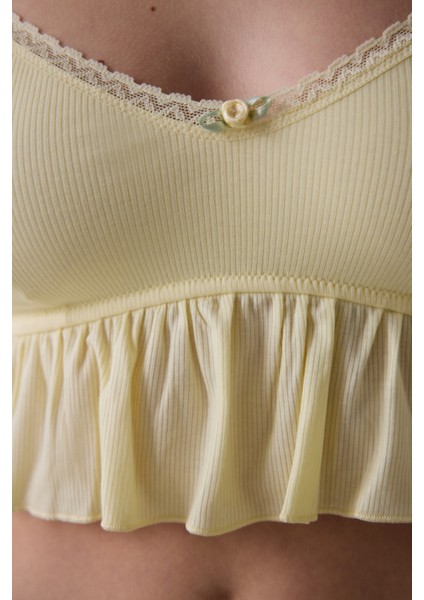 Thin Strap Crop SarıAtlet