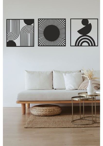 Bohem Soyut Dekoratif Duvar Dekorasyonu Ahşap Mdf