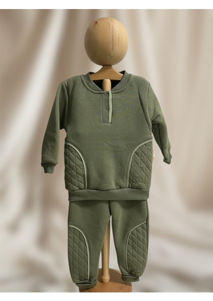 Erkek 9-12-18-24 Ay Kıl Biyeli Haki Takım fiyatları