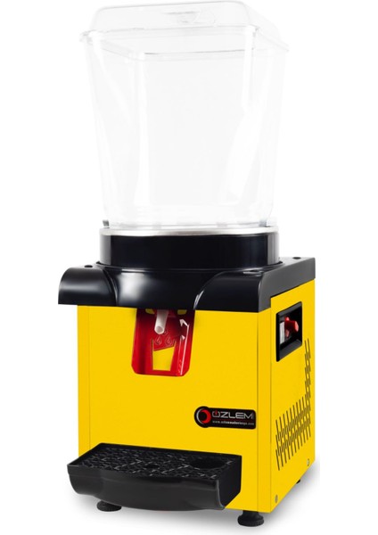 10 Lt Şerbet Ayran Soğutma Makinesi Limonata Ayran Soğutucu Sarı 220V