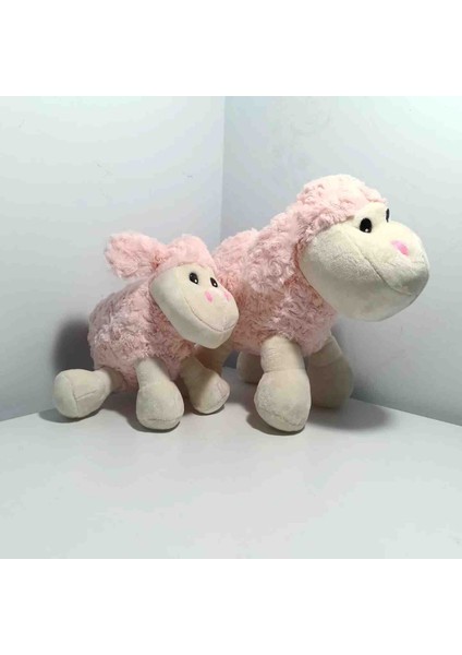 Anne Bebek Koyun Peluş Set Mavi
