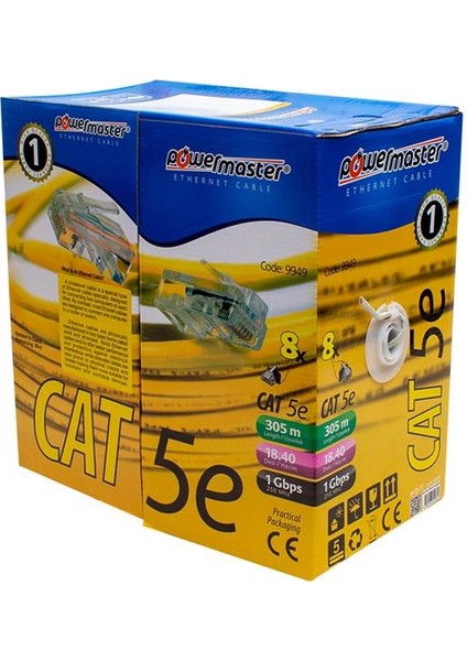 Powermaster PM-CAT05 25 Awg 305 Metre Cat5 Kablo