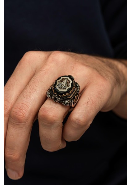 Elhamdülillah Yazılı 925 Erkek Gümüş Yüzük fırsatları