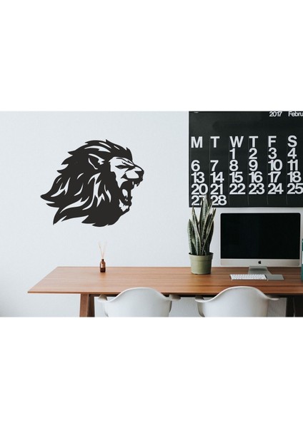 Orman Kralı Aslan Ahşap Mdf Genç Odası Duvar Dekor