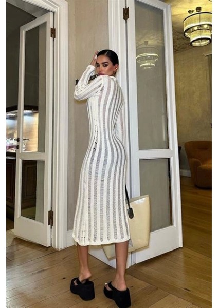 Marcella Kroşe Midi Elbise 266323