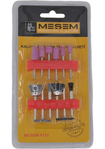 12'li Kalıpçı Taşlama Uçları Seti Tel Fırça Gravür Uçları Seti (4390)