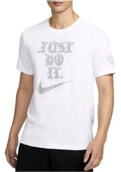 Dri-Fit Loose Bones Skeleton Beyaz T-Shirt