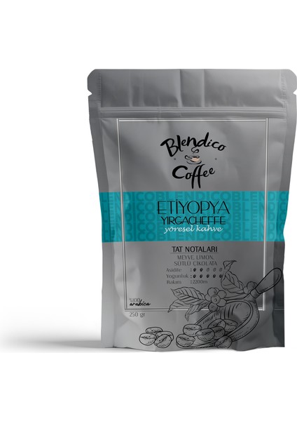 Etiyopya Yirgacheffe Yöresel Kahve 250 gr