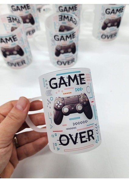 Oyun Severler İçin Game Over Temalı Buzlu Cam Çay Bardağı Çay Fincanı fiyatları