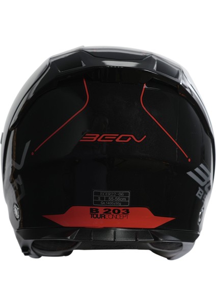 B-203 Çenesiz Vizörlü Yazlık Kask FY01 Siyah/kırmızı modelleri