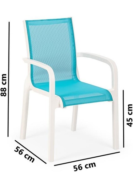 SY-2528 Plastik Fileli Bahçe Koltuk Sandalye 4'lü Set modelleri