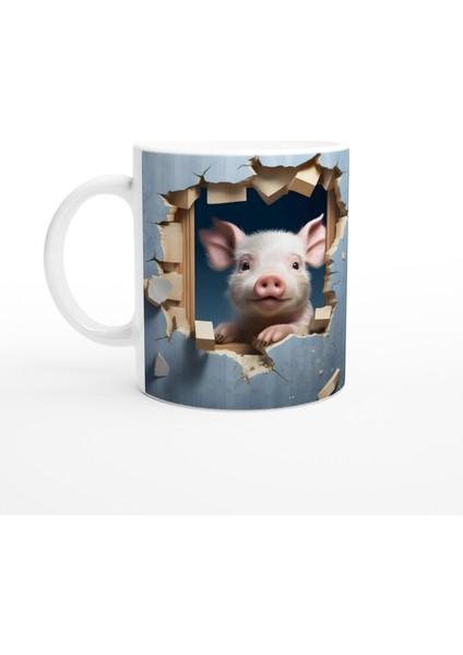 Duvarı Delen Sevi mli Domuz Kupa Bardak