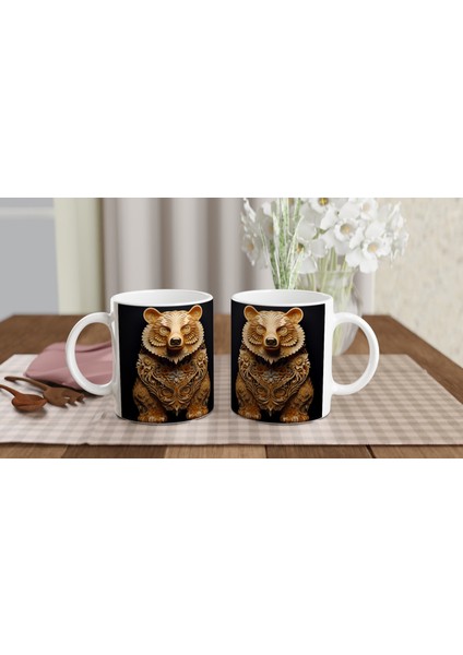 Dekoratif Ayı Figürlü Baskılı Kupa Bardak indirimleri