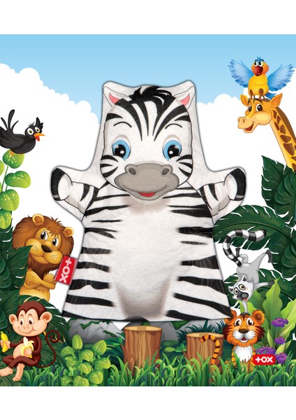 Zebra Vahşi Hayvanlar Keçe El Kukla