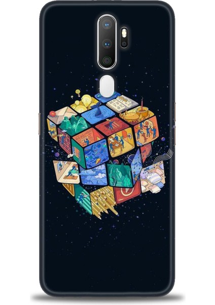 Oppo A9 2020 Kılıf Hd Baskılı - Küplerdeki Insanlar