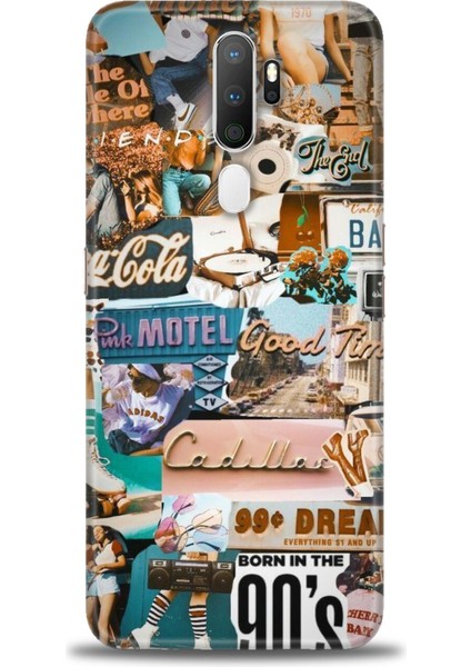 Oppo A5 2020 Kılıf Hd Baskılı - Pink Motel