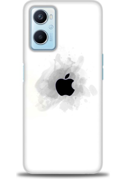 Oppo A96 4g Kılıf Hd Baskılı - Siyah Elma