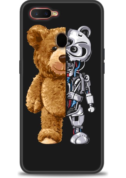 Oppo A5S Kılıf Hd Baskılı - Ayı ve Iskeleti
