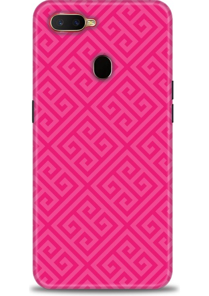 Oppo A5S Kılıf Hd Baskılı - Pembe Mozaik
