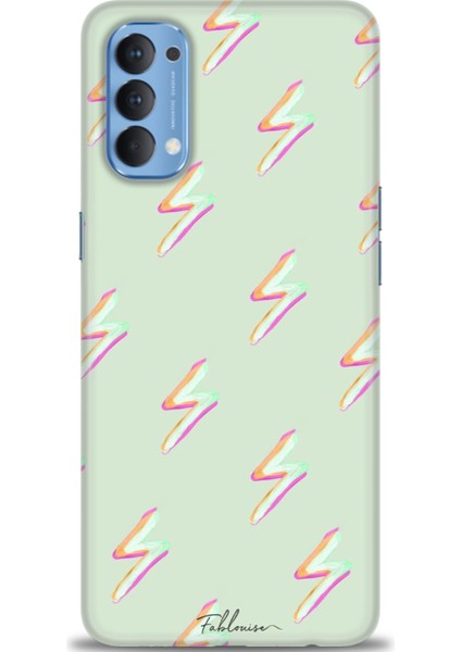 Oppo Reno 4 Kılıf Hd Baskılı - Şimşekler