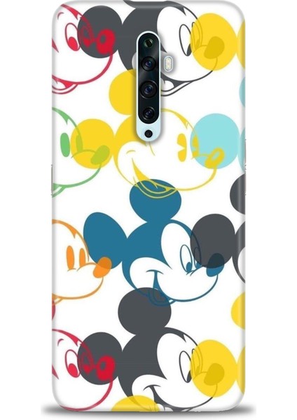 Oppo Reno 2z Kılıf Hd Baskılı - Renkli Mickey Mouse