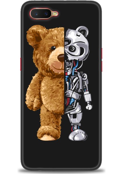 Oppo RX17 Neo Kılıf Hd Baskılı - Ayı ve Iskeleti