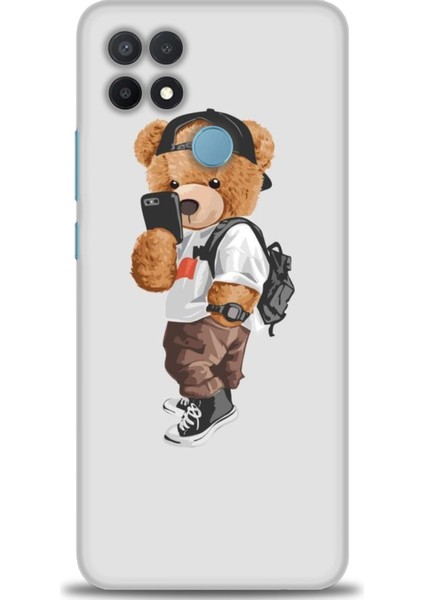 Oppo A15S Kılıf Hd Baskılı - Teddy Bear Cool