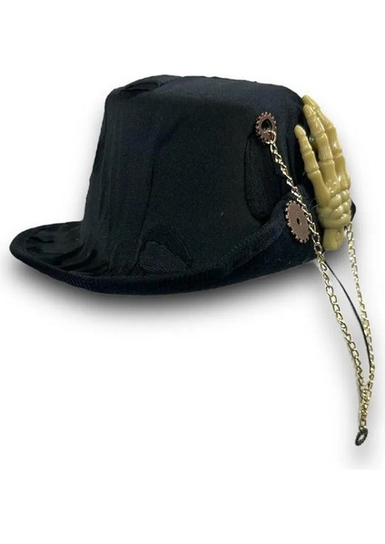 Halloween Hat Mini Siyah Iskelet Elli Cadılar Bayramı Şapkası Cadılar Bayramı Kostüm Aksesuarları modelleri