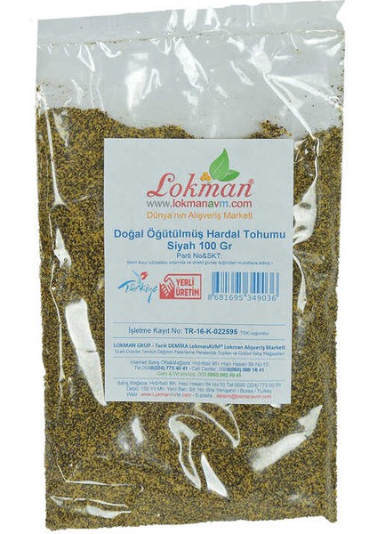 Hardal Tohumu Öğütülmüş Doğal Siyah 100 gr Paket
