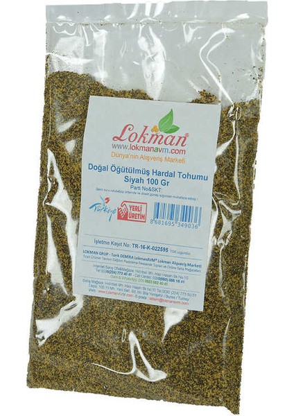 Hardal Tohumu Öğütülmüş Doğal Siyah 100 gr Paket