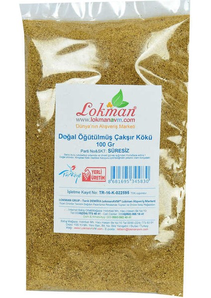 Çakşır Kökü Doğal Öğütülmüş 100 gr Paket