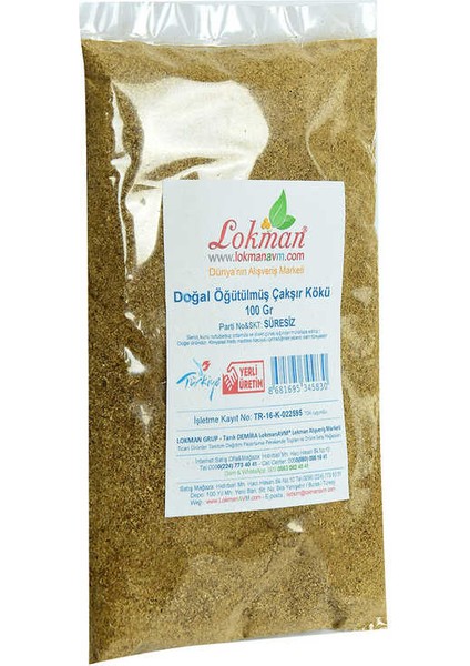 Çakşır Kökü Doğal Öğütülmüş 100 gr Paket