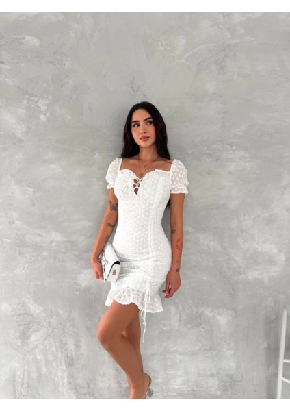 Göğüs Bağlamalı Mini Elbise