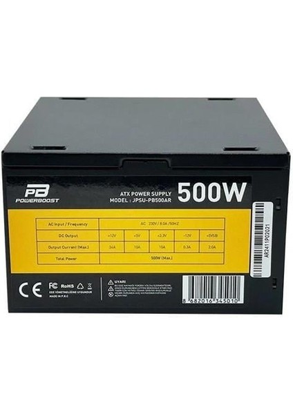 500W PB500AR 12CM Fanlı Power Supply